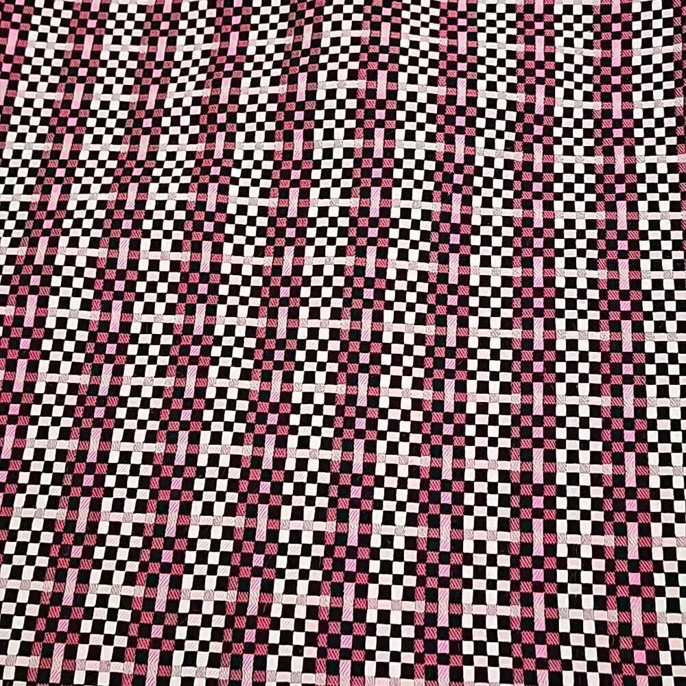 Ann Taylor Plaid Mini Skirt Pink‎ Black White Size 4P - Picture 2 of 6